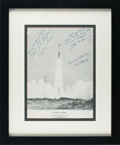 Lot #2175  Mercury Astronauts: Grissom, Glenn, and Shepard Signed Photograph - Image 2