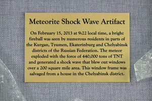 Lot #2476  Chelyabinsk Meteor Shockwave Window - Image 4
