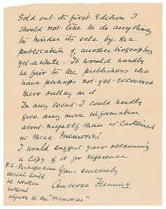 Lot #2048 Ambrose Fleming Autograph Letter Signed - Image 2
