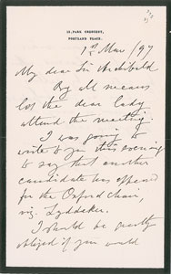 Lot #2053 Joseph Lister Autograph Letter Signed
