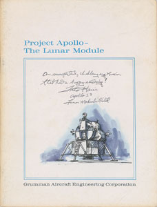 Lot #2372  Apollo Lunar Module Booklet Signed by Fred Haise