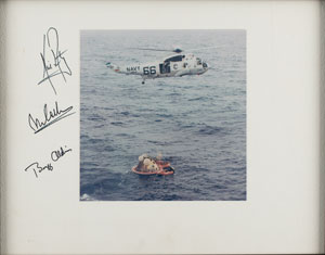 Lot #2235  Apollo 11 Signed Photograph