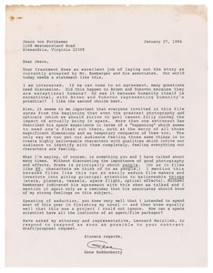 Lot #2092  Star Trek: Gene Roddenberry Typed Letter Signed
