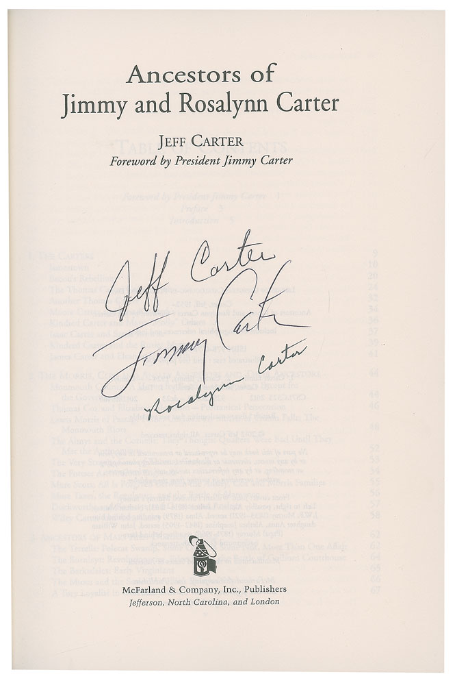 Lot #71 Jimmy Carter