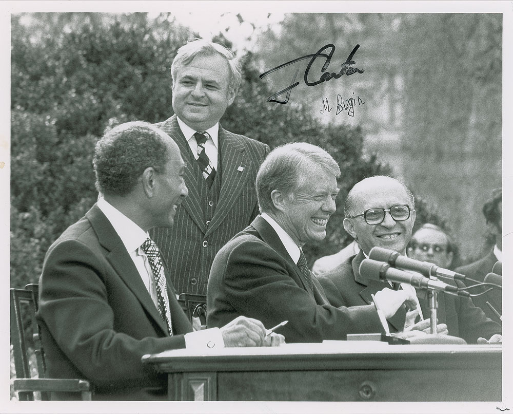 Lot #75 Jimmy Carter and Menachem Begin