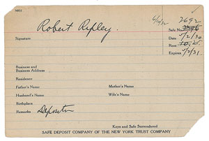 Lot #733 Robert Ripley - Image 2
