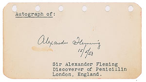 Lot #272 Alexander Fleming