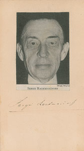 Lot #897 Sergei Rachmaninoff - Image 1