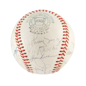 Lot #1349  NY Yankees: HOFers and Stars with DiMaggio and Berra - Image 2