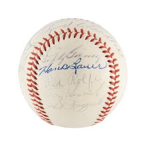 Lot #1349  NY Yankees: HOFers and Stars with DiMaggio and Berra - Image 4
