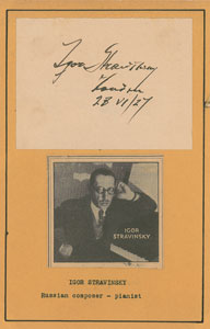Lot #914 Igor Stravinsky
