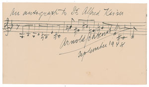 Lot #792 Arnold Schoenberg - Image 1