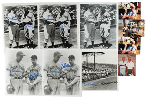 Lot #1332 Carl Hubbell and Baseball Greats
