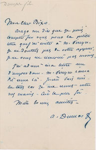 Lot #266 Alexandre Dumas, fils - Image 1