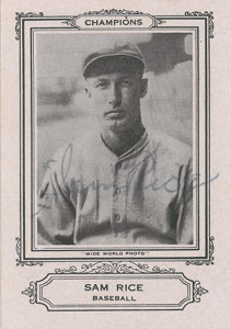 Lot #4089 Sam Rice Signed 1926 Spalding Champions Card and Autograph Letter Signed - Image 5