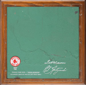 Lot #4133  Boston Red Sox: Section of Fenway Park's Green Monster - Image 1