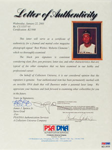 Lot #4032 Roberto Clemente Signed Photograph - Image 2