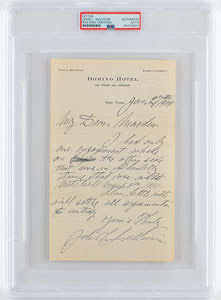 Lot #4189 John L. Sullivan Autograph Letter Signed