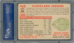 Lot #4237  1956 Topps #85 Indians Team (Dated) - PSA MINT 9 - three Higher! - Image 2