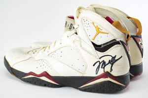 Lot #4173 Michael Jordan Game-Worn Nike Air Jordan VII Sneakers - Image 1