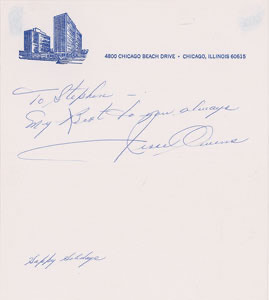 Lot #4212 Jesse Owens Signature