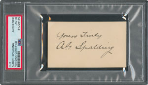 Lot #4108 Albert Spalding Signature