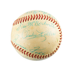 Lot #4060  Hall of Famers Signed Baseball - Image 1
