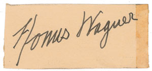 Lot #4118 Honus Wagner Signature