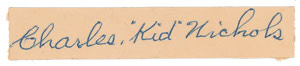 Lot #4081 Kid Nichols Signature