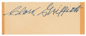 Lot #4059 Clark Griffith Signature - Image 1