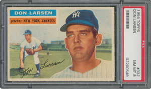 Lot #4009  1956 Topps #332 Don Larsen (Gray Back) - PSA NM-MT 8 - Image 1