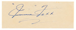 Lot #4051 Jimmie Foxx Signature