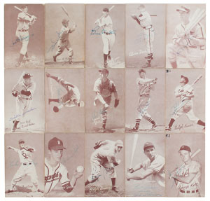 Lot #4022  Baseball Signed Collection of (70) Exhibit Cards - Image 1