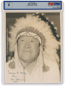Lot #4194 Jim Thorpe Signed Photograph