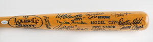 Lot #4020  Baseball Hall of Famers (21) Signed Baseball Bat - Image 7