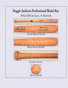 Lot #4138 Reggie Jackson Game-Used Baseball Bat - Image 10