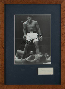 Lot #4176 Muhammad Ali and Sonny Liston Signed Display - Image 1