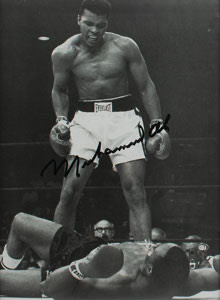 Lot #4176 Muhammad Ali and Sonny Liston Signed Display - Image 2