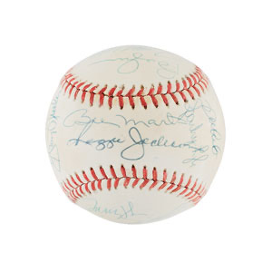 Lot #4084  NY Yankees Greats Signed Baseball - Image 1
