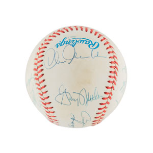 Lot #4084  NY Yankees Greats Signed Baseball - Image 2