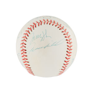 Lot #4084  NY Yankees Greats Signed Baseball - Image 4