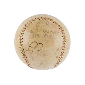 Lot #4099 Babe Ruth and Lou Gehrig Signed Baseball - Image 3