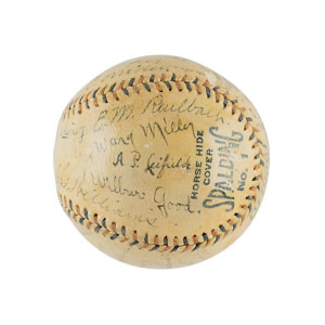 Lot #4029  Chicago Cubs 1913 Team-Signed Baseball - Image 3