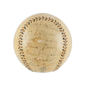 Lot #4029  Chicago Cubs 1913 Team-Signed Baseball - Image 4