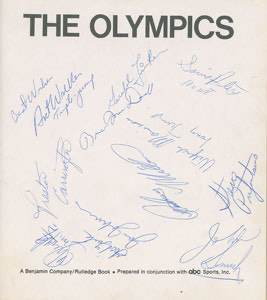 Lot #4215 Steve Prefontaine and Olympic Athletes Signed Munich 1972 Summer Olympics Guides - Image 1