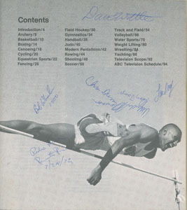 Lot #4215 Steve Prefontaine and Olympic Athletes Signed Munich 1972 Summer Olympics Guides - Image 2