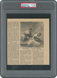 Lot #4096 Jackie Robinson Signed Photograph
