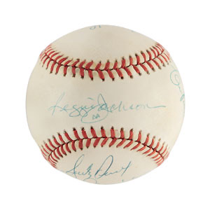 Lot #4083  NY Yankees Greats Signed Baseball - Image 1