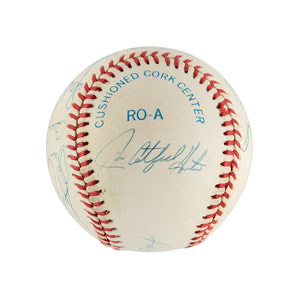Lot #4083  NY Yankees Greats Signed Baseball - Image 2