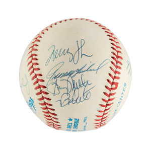 Lot #4083  NY Yankees Greats Signed Baseball - Image 5